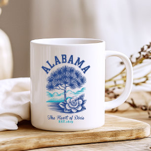The Heart of Dixie – Alabama Floral and Tree  Coffee Mug