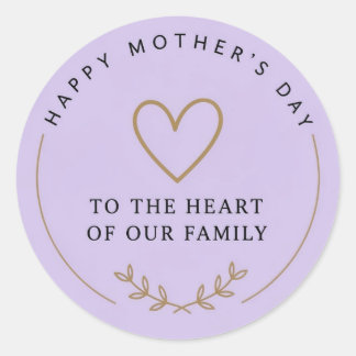 The Heart of Family Classic Round Sticker