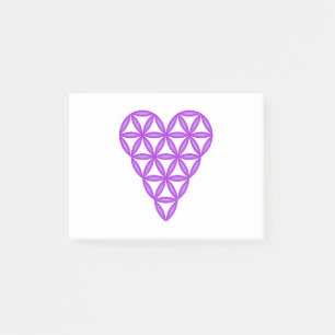 The Heart Of Life – Purple/3D. Post-it Notes