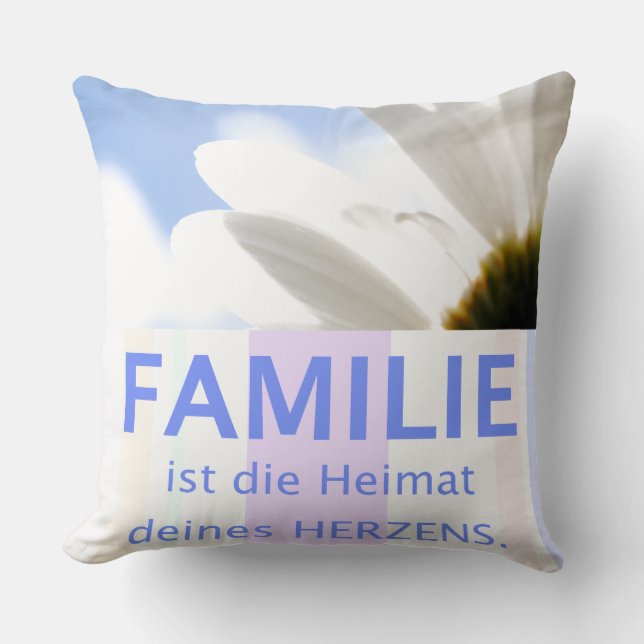 The Heart of Love Family - beautiful speeches quot Throw Pillow (Front)