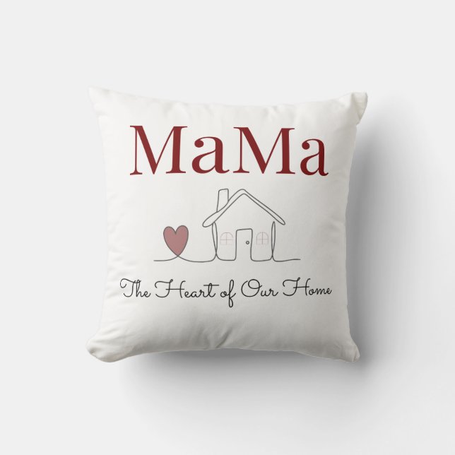 The Heart Of Our Home Throw Pillow (Front)