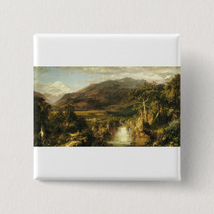 The Heart of the Andes by Frederic Edwin Church 2 Inch Square Button