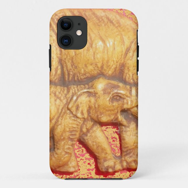 The Heart of the Herd: Elephant Family Portrait Case-Mate iPhone Case (Back)