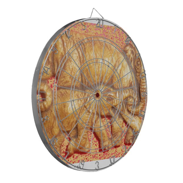 The Heart of the Herd: Elephant Family Portrait Dartboard (Front Left)