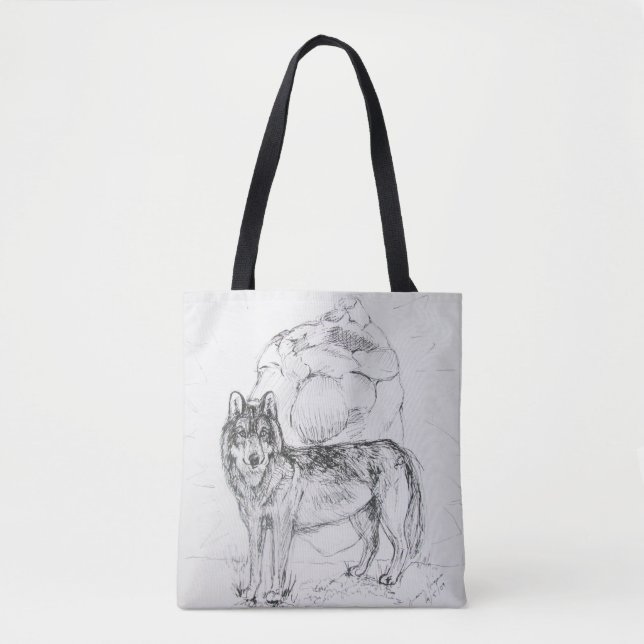 The Heart of Wolf Tote (Front)
