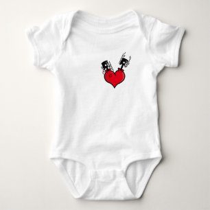 The heart repeats the piston movement without rest baby bodysuit