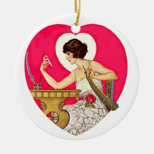 The Heart’s Desire by C Coles Phillips Ceramic Ornament
