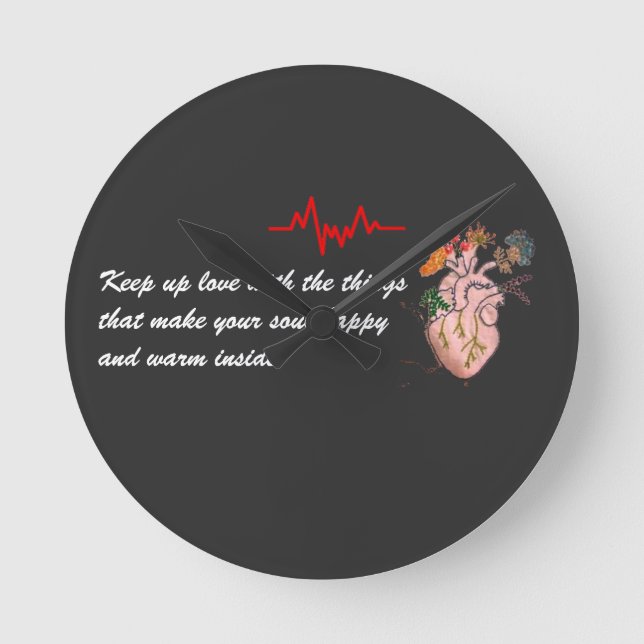 the heart that beats with life Wall Clock (Front)