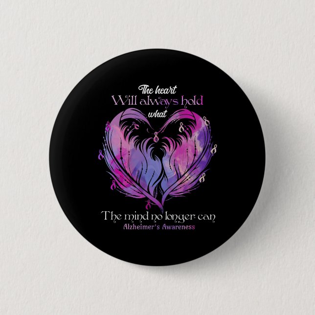 The Heart Will Always Hold What The Mind Heimerhei 2 Inch Round Button (Front)