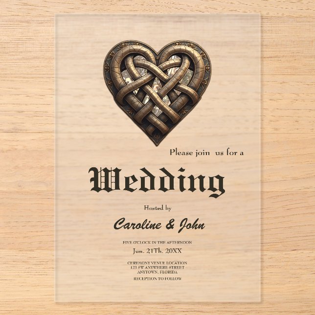 The heartbeat of the ancient gods acrylic invitations (Front)