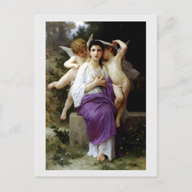 ‘The Heart's Awakening’ by Bouguereau Postcard (Front)