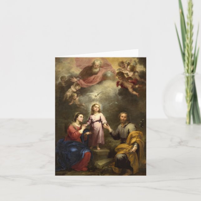 The Heavenly and Earthly Trinities by Murillo Thank You Card (Front)