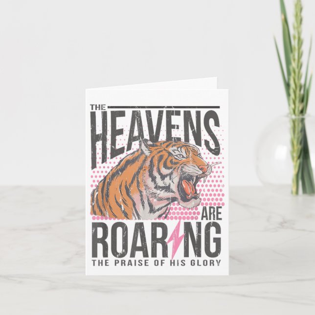 The Heavens Are Roaring, Psalm 19_1 Bible Verse  Card (Front)