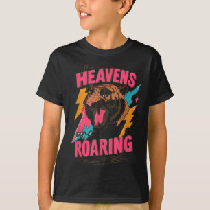 The Heavens Are Roaring Psalm 19_1, Retro Tiger Gr T-Shirt