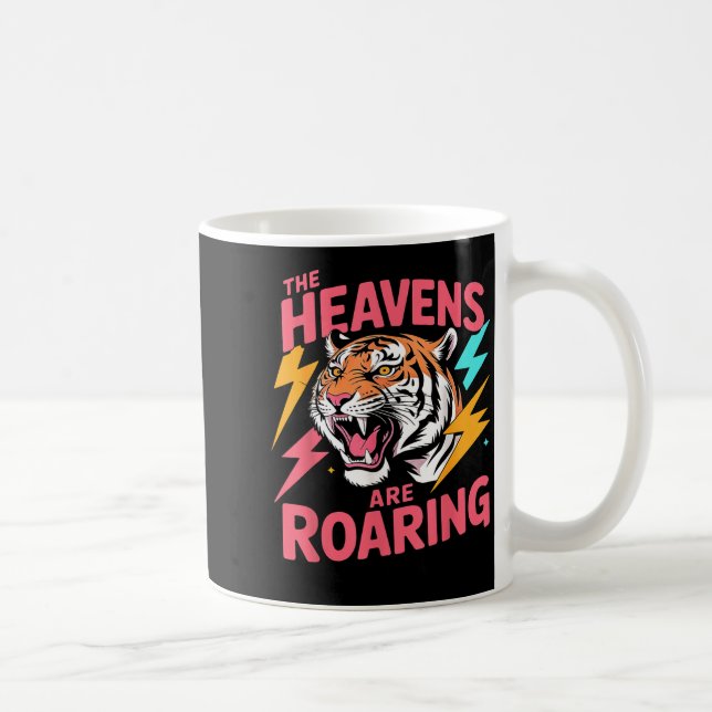The Heavens Are Roaring Psalm 19_1 Tiger Christian Coffee Mug (Right)