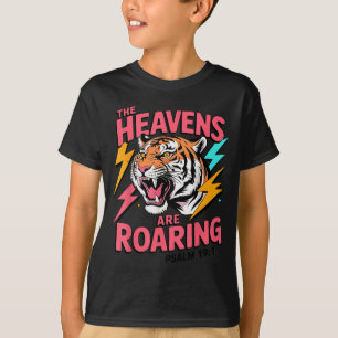 The Heavens Are Roaring Psalm 19_1 Tiger Christian T-Shirt