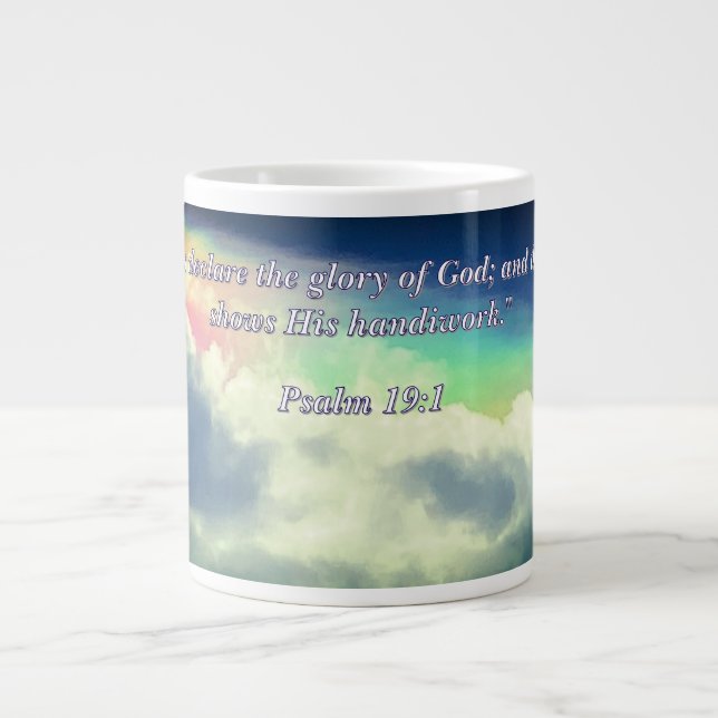 The Heavens Declare Psalm 19:1 Large Coffee Mug (Front)