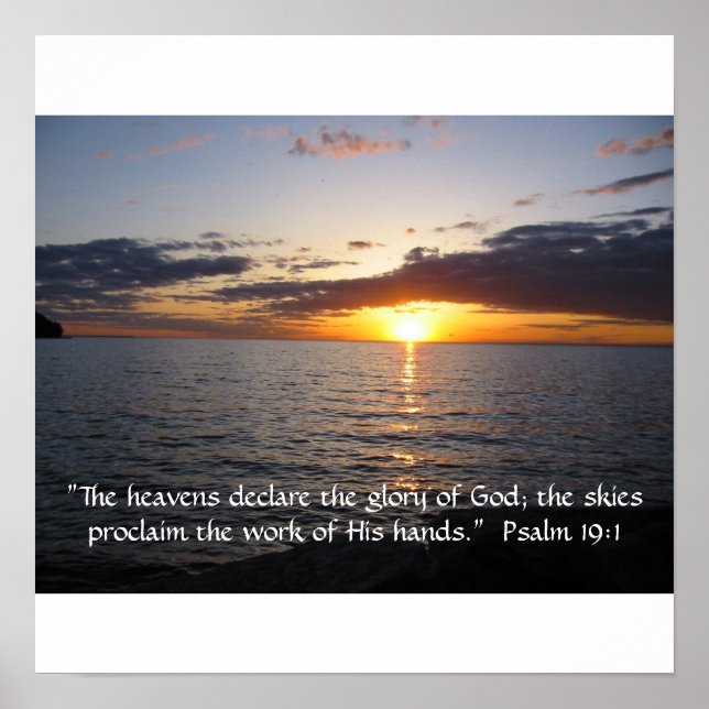 The heavens declare the glory of God Poster (Front)