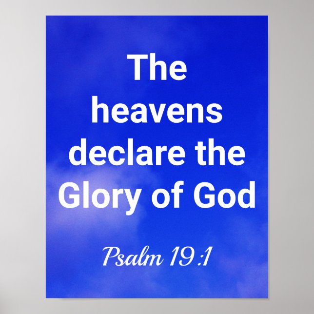 The Heavens Declare the Glory of God Poster (Front)