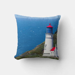 The Heceta Head Lighthouse Near Florence Throw Pillow
