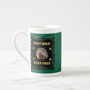 The Hedgehog - Stay Wild Stay Free Bone China Mug