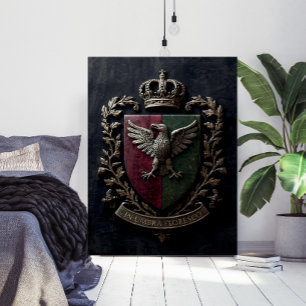  The Heraldic Crest Chateaucore Victorian Medieval Poster