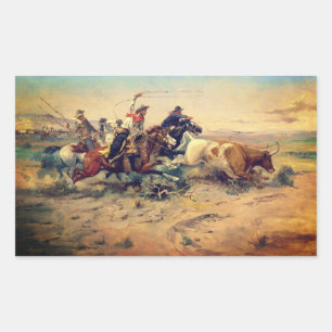 The Herd Quitter (by C. M. Russell, c. 1897) Sticker