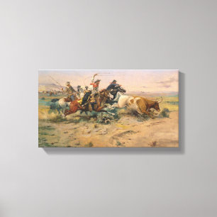The Herd Quitter by Charles Marion Russell Canvas Print
