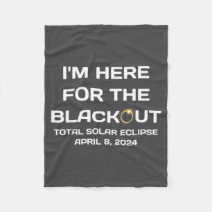 The Here Blackout American Solar Eclipse Fleece Blanket