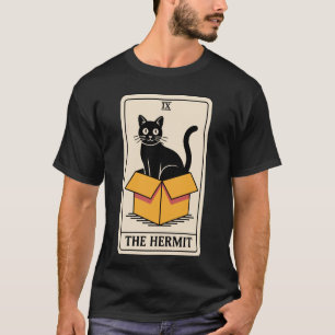 The Hermit Tarot Card Mystic Cat in Box Funny Cat T-Shirt