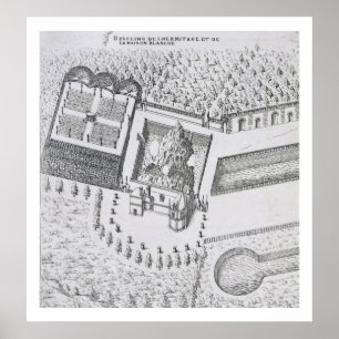 The Hermitage and the Maison Blanc at the Chateau Poster