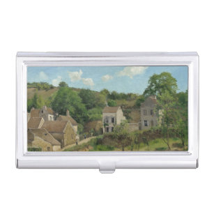 The Hermitage at Pontoise  Camille Pissarro     Business Card Holder