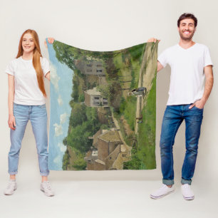The Hermitage at Pontoise  Camille Pissarro   Fleece Blanket