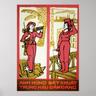 The Hero is Indomitable and Courageous Vietnam Poster