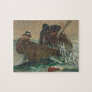 The Herring net, 1885 (oil on canvas) Jigsaw Puzzle