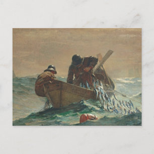 The Herring net, 1885 (oil on canvas) Postcard
