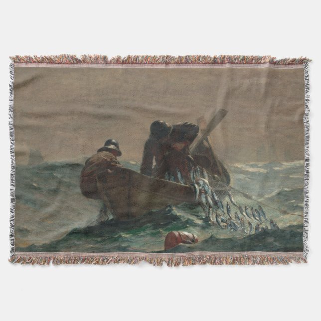 The Herring Net Winslow Homer 1885 Throw Blanket (Front)