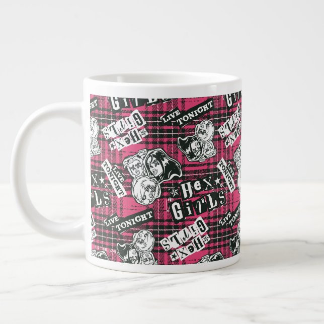 The Hex Girls Punk Plaid Pattern Large Coffee Mug (Left)