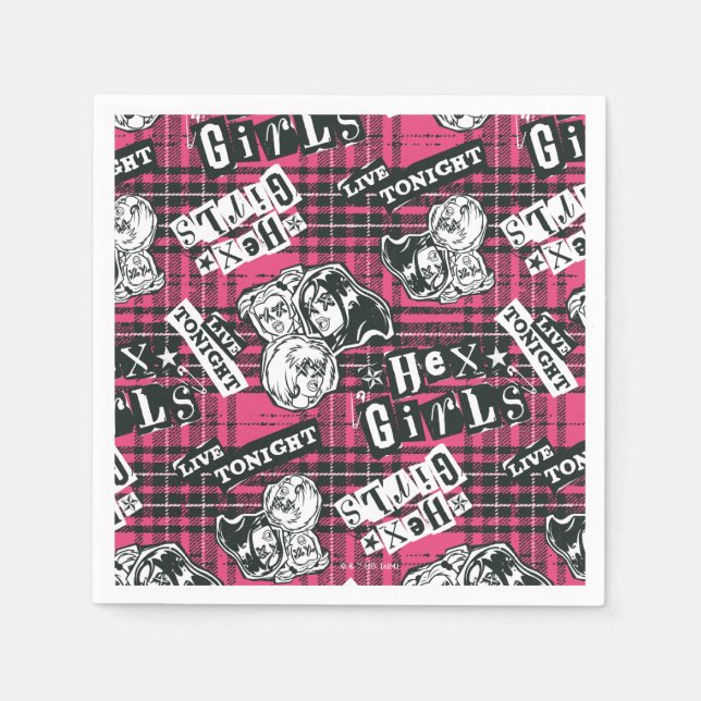 The Hex Girls Punk Plaid Pattern Napkin (Front)