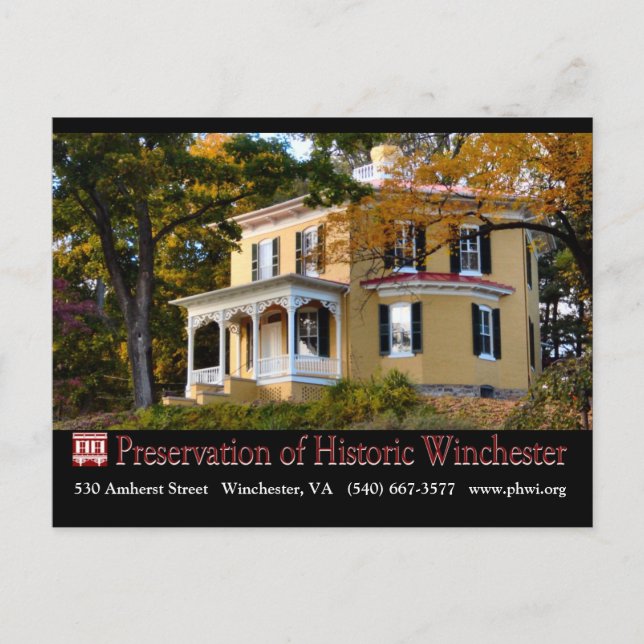 The Hexagon House in Fall Foliage Postcard (Front)