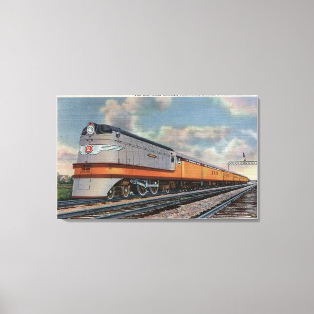 The Hiawatha #2 Railroad Train Canvas Print (Front)