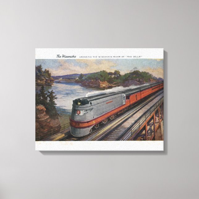 The Hiawatha Streamline Train Canvas Print (Front)
