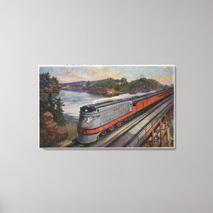 The Hiawatha Streamline Train Canvas Print