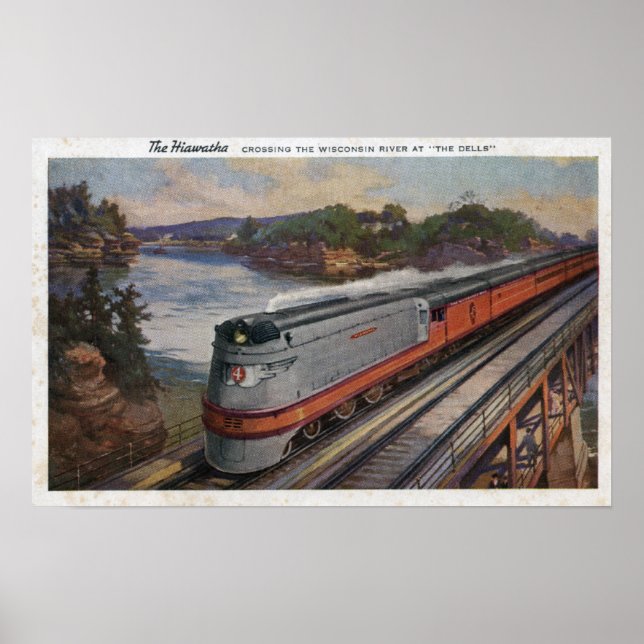 The Hiawatha Streamline Train Poster (Front)