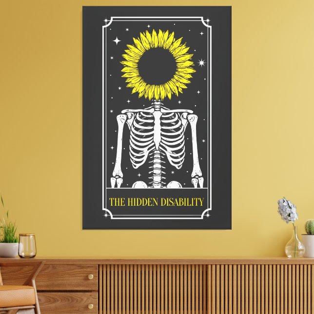 The Hidden Disability Tarot Card Awareness Canvas Print (Insitu(LivingRoom))