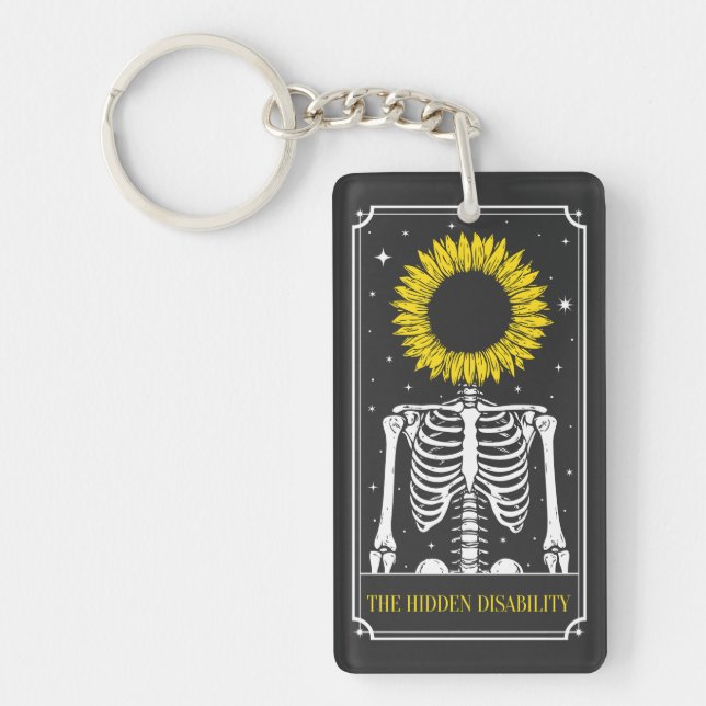 The Hidden Disability Tarot Card Awareness Keychain (Front)