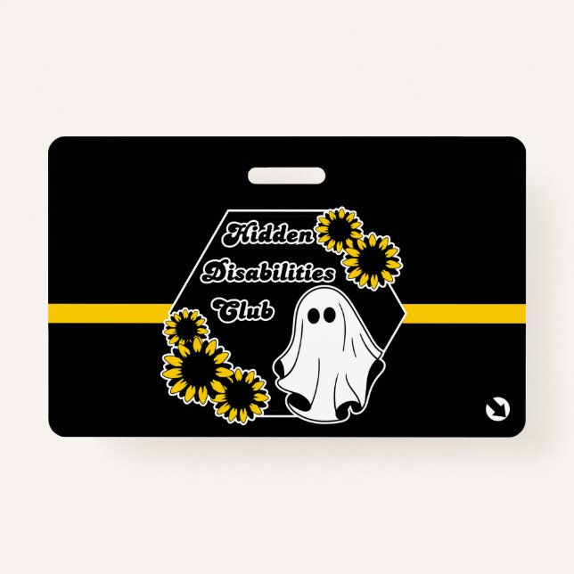 the hidden invisibility club with contact info badge (Front)