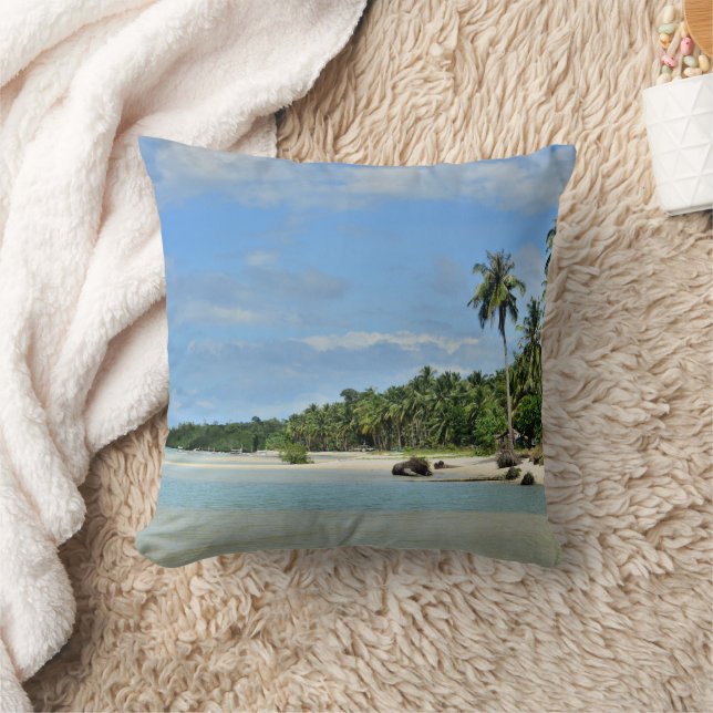 The Hidden Paradise of Port Barton Throw Pillow (Blanket)