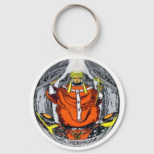The Hierophant Tarot Card Keychain
