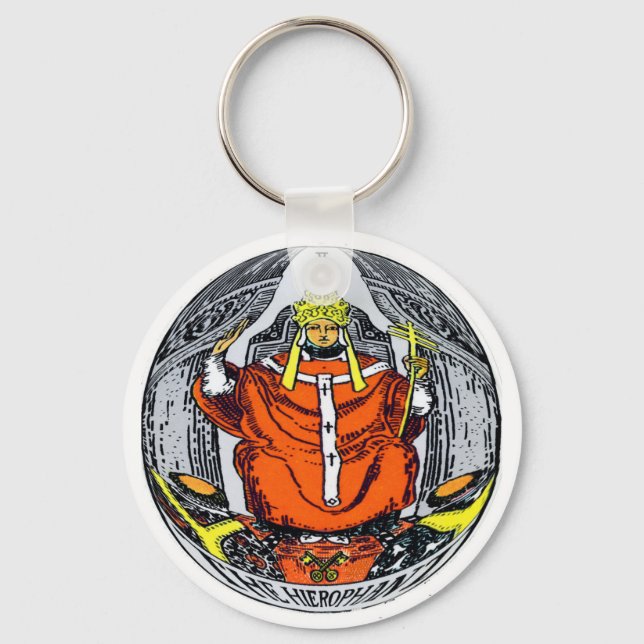 The Hierophant Tarot Card Keychain (Front)